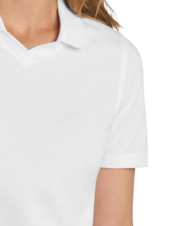 Closeup of a L455 Port Authority Ladies' Rapid Dry Polo